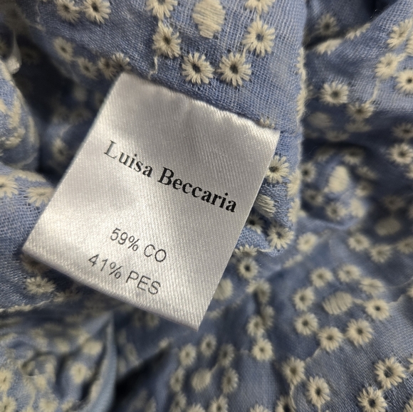 Luisa Beccaria 2019 Runway Blue Floral Long Maxi Gown Dress US 8 IT 44 - Picture 7 of 9